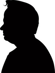 a man head silhouette vector