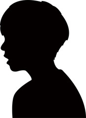 Obraz na płótnie Canvas a boy head silhouette vector