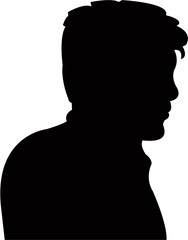 Fototapeta na wymiar a man head silhouette vector