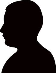 a man head silhouette vector