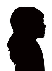girl head silhouette vector