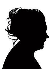a woman head silhouette vector