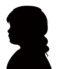 Obraz na płótnie Canvas a girl head silhouette vector
