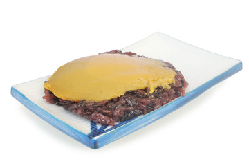 Glutinous rice custard.With Clipping Path.