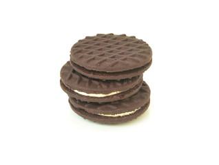 Oreo and cream.With Clipping Path.