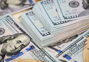 Background of 100 dollar bills