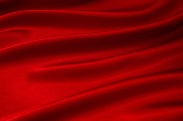 red satin or silk fabric as background