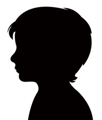Fototapeta na wymiar baby boy head silhouette vector