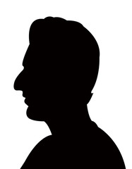 a man head silhouette vector