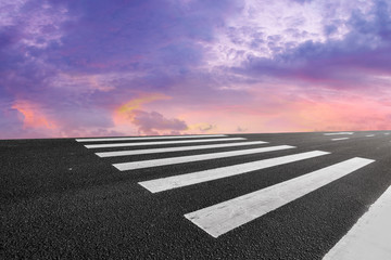 Fototapeta premium Road surface and sky cloud landscape..