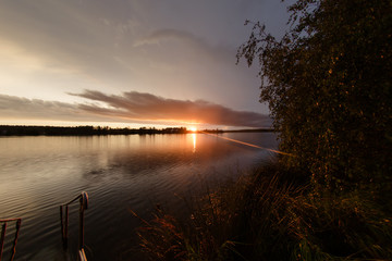 Landscape at the Murner lake, Wackersdorf, Bavaria