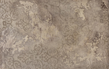 Photo of old cement wall with fractures. Texture for pattern.