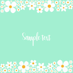 Elegant design illustration of floral template with text frame