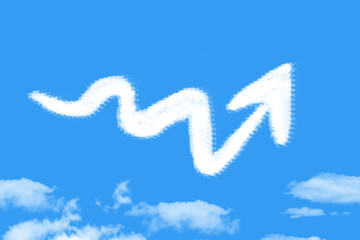 Naklejka premium arrow is a cloud shape