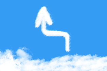 arrow is a cloud shape