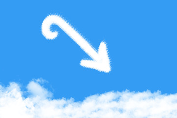 Naklejka premium arrow is a cloud shape