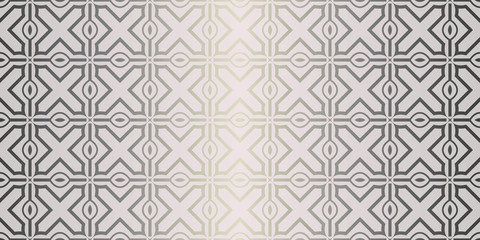 Vector Seamless Pattern With Abstract Geometric Style. Repeating Sample Figure And Line. For Fashion Interiors Design, Wallpaper, Textile Industry. Beige silver color