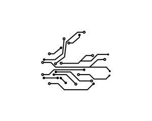 circuit board line concept design illustration