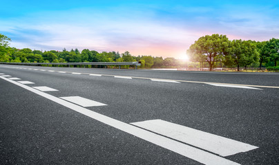 Road surface and sky cloud landscape..