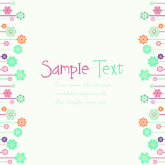 Fototapeta na wymiar Elegant design illustration of floral template with text frame