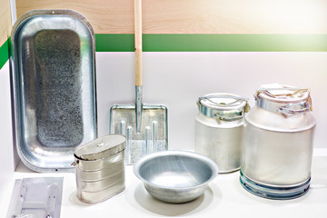 Household aluminum products in the store