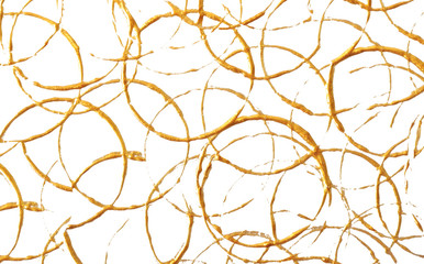 Fototapeta premium Golden paint brush stroke texture background Shiny abstract grunge textured gold brush stains design elements. 
