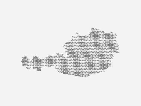 Austria vector map illustration using binary digits or numbers on light background to mean digital country and advancement of technology