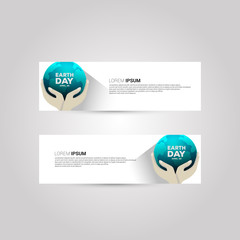 Earth day banner template
