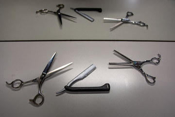 oggetti da lavoro di barbiere