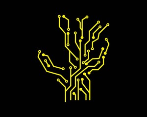 circuit board line concept design illustration