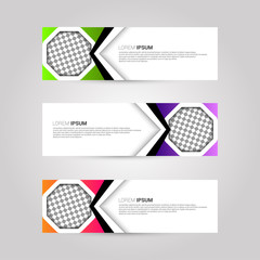 Colorful banner template for business
