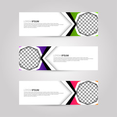 Colorful banner template for business