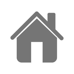 Home, house icon, flat icon - vector
