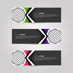 Colorful banner template for business