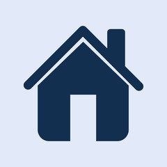 Home, house icon, flat icon - vector