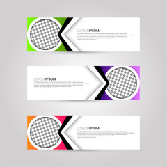 Colorful banner template for business