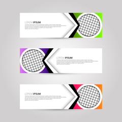Colorful banner template for business
