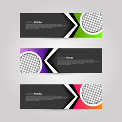 Colorful banner template for business