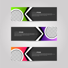 Colorful banner template for business