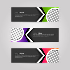 Colorful banner template for business
