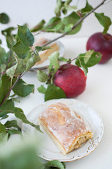 apple pie- organic apples and a piece of cake