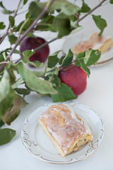 apple pie- organic apples and a piece of cake