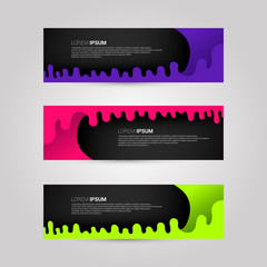 Colorful banner template for business