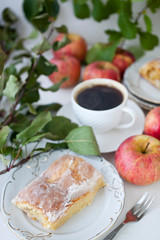 apple pie- organic apples and a piece of cake
