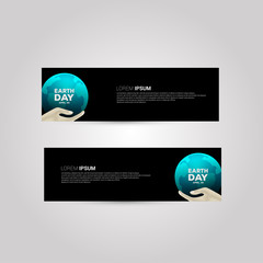Earth day banner template