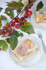 apple pie- organic apples and a piece of cake
