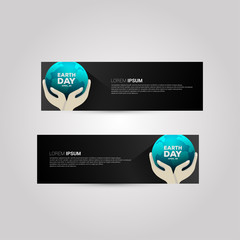 Earth day banner template