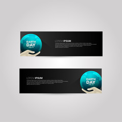 Earth day banner template