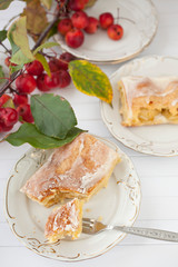 apple pie- organic apples and a piece of cake