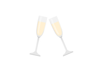  two glasses of champagne